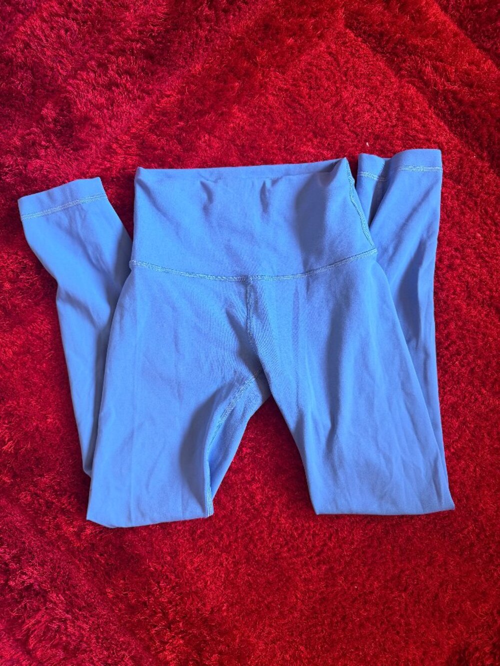 Lululemon Wundertrain High Rise Crop Size 2 DISCONTINUED COLOR poolside blue